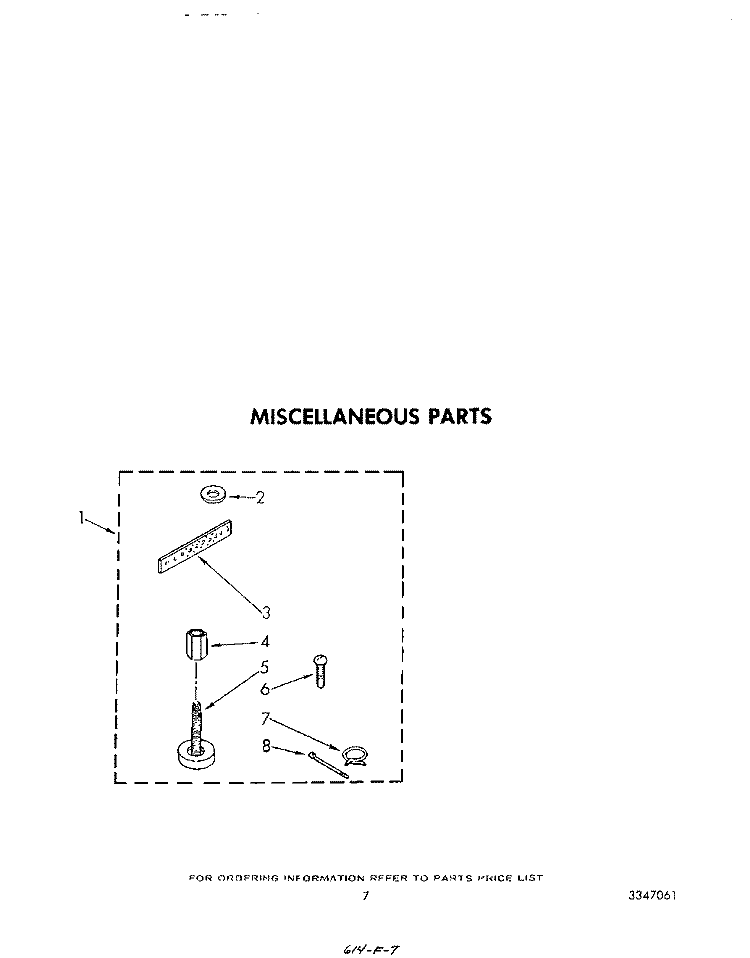 MISCELLANEOUS Diagram and Parts List for LA5311XPW5  Whirlpool Washer