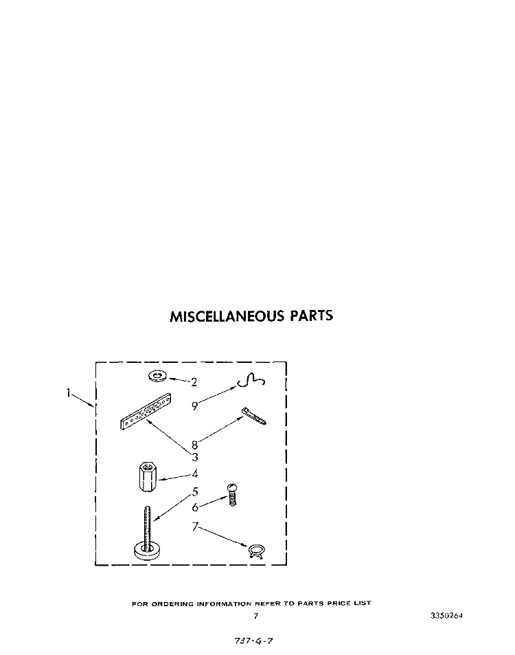 MISCELLANEOUS Diagram and Parts List for LA5578XSW2  Whirlpool Washer