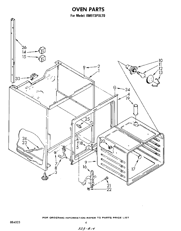 OVEN Diagram and Parts List for RM973PXLT0  Whirlpool Microwave Oven Combo