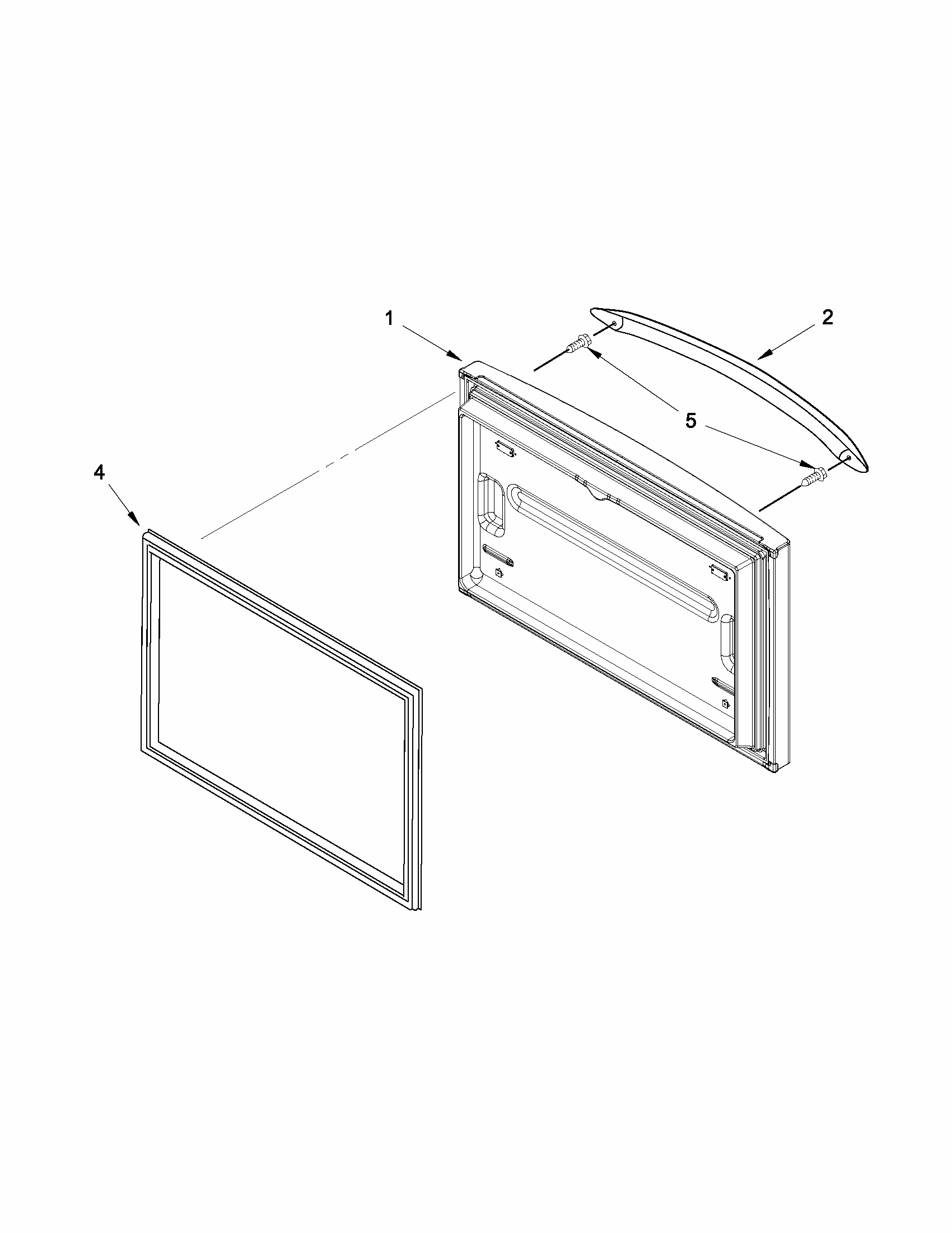 Freezer Door Diagram and Parts List for 59672013017  Kenmore Refrigerator
