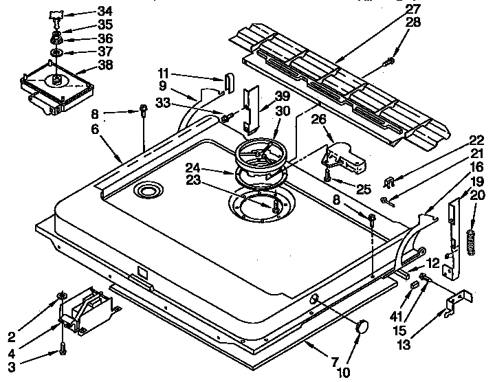 Door And Latch Parts Diagram and Parts List for KUDT23HY3  KitchenAid Dishwasher
