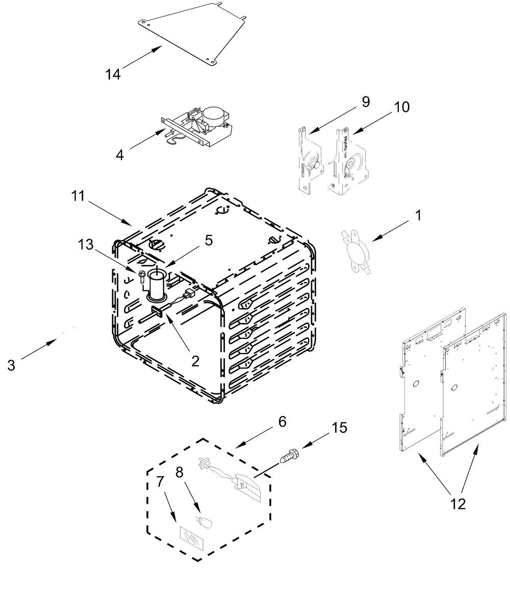 Oven Parts (30 In) Diagram and Parts List for KFDC558JAV03  Whirlpool Range