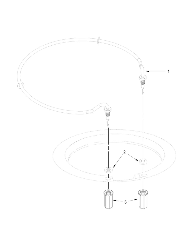 Heater Parts Diagram and Parts List for KUDS35FXBLA  KitchenAid Dishwasher