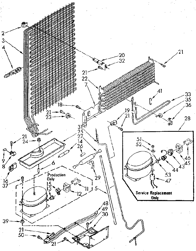Unit Diagram and Parts List for ET18NKXSM04  Whirlpool Refrigerator