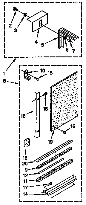 Installation Parts Diagram and Parts List for 4848790811  Kenmore Air Conditioner