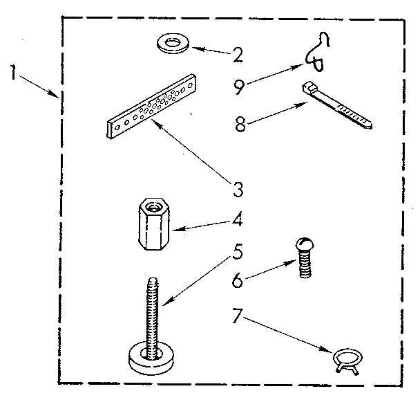 Miscellaneous Diagram and Parts List for LA5300XSM1  Whirlpool Washer