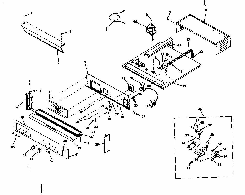 Control Section Diagram and Parts List for 8504247321  Kenmore Range