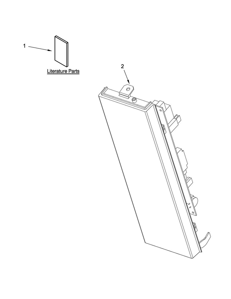 Control Panel Parts Diagram and Parts List for WMH73521CH2  Whirlpool Microwave