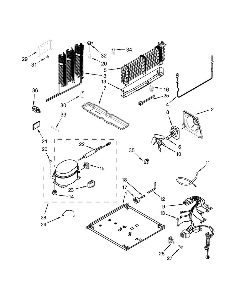 Unit Parts Diagram and Parts List for WRT359SFYM02  Whirlpool Refrigerator