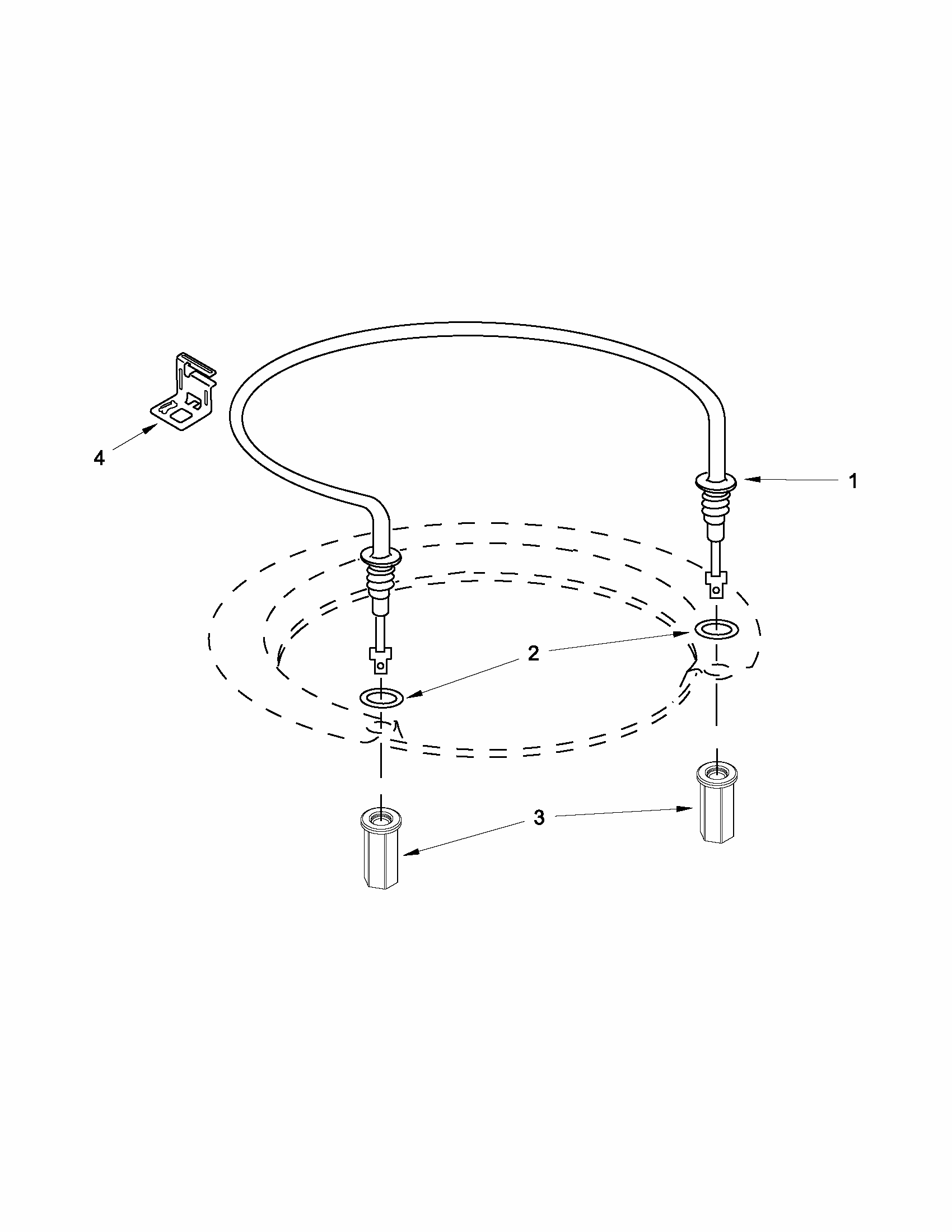 Heater Parts Diagram and Parts List for 66515119K214  Kenmore Dishwasher