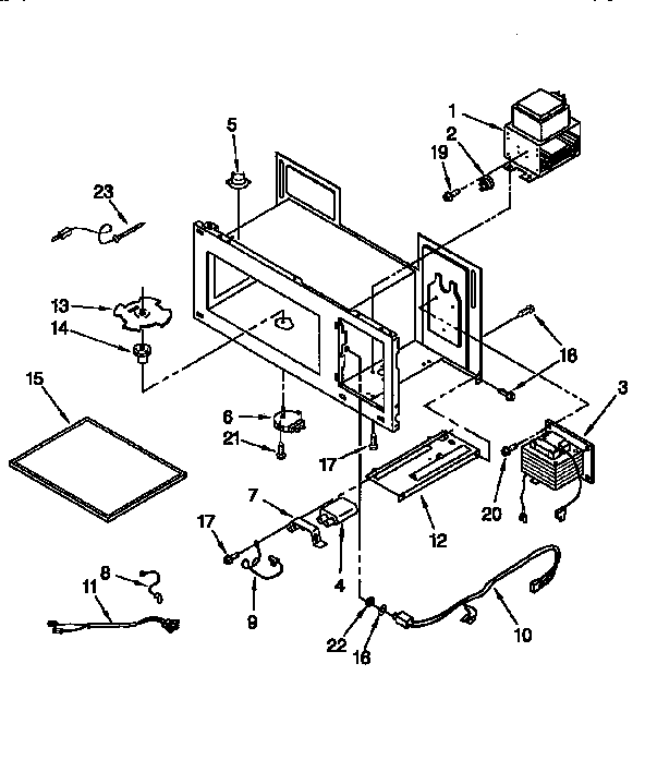 Magnetron And Air Flow Diagram and Parts List for KHWS105BBL0  KitchenAid Microwave