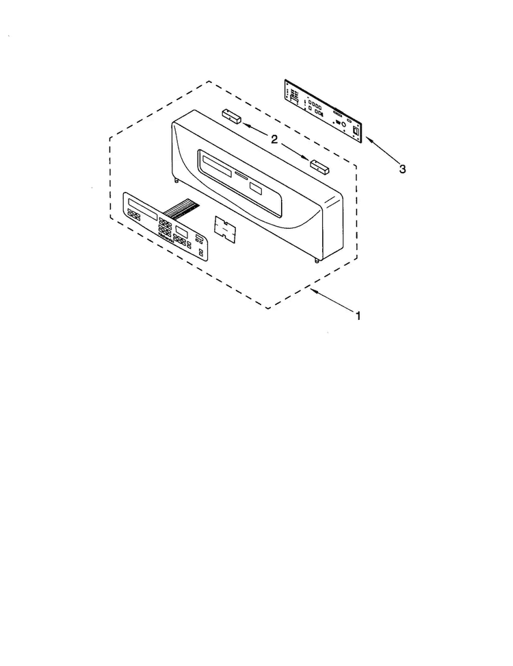 Control Panel Diagram and Parts List for KEBS107DBAL8  KitchenAid Wall Oven