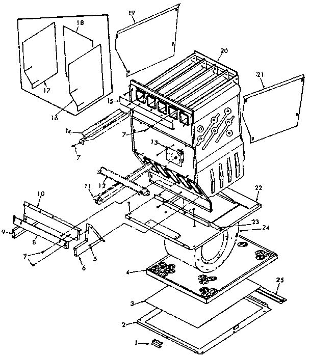 Heat Exchanger Assembly Diagram and Parts List for FXB43-80DR-1  Whirlpool Furnace
