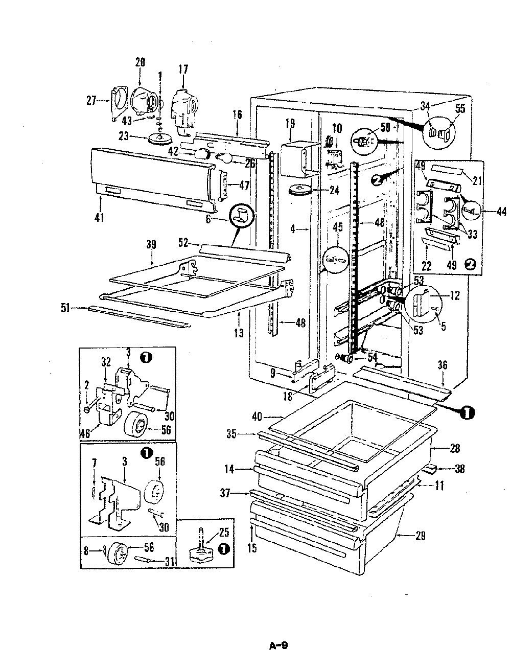 03 - Fresh Food Compartment Diagram and Parts List for RNC20EA-3A  Whirlpool Refrigerator