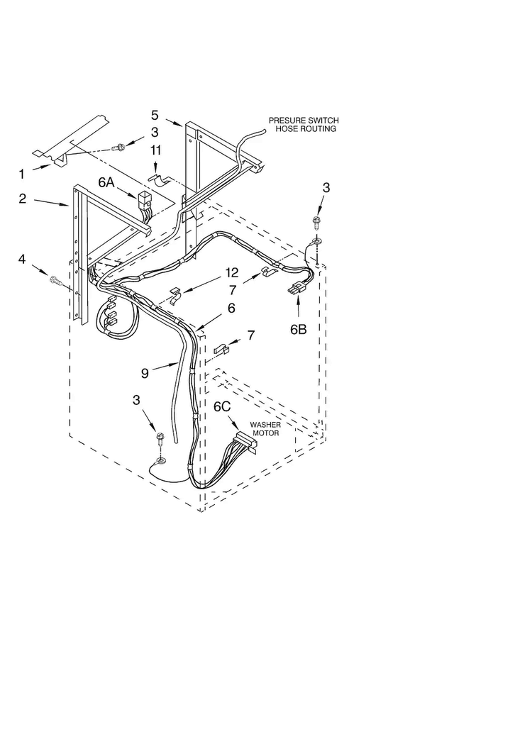 Dryer Support And Washer Parts Diagram and Parts List for 11088732794  Kenmore Washer Dryer Combo