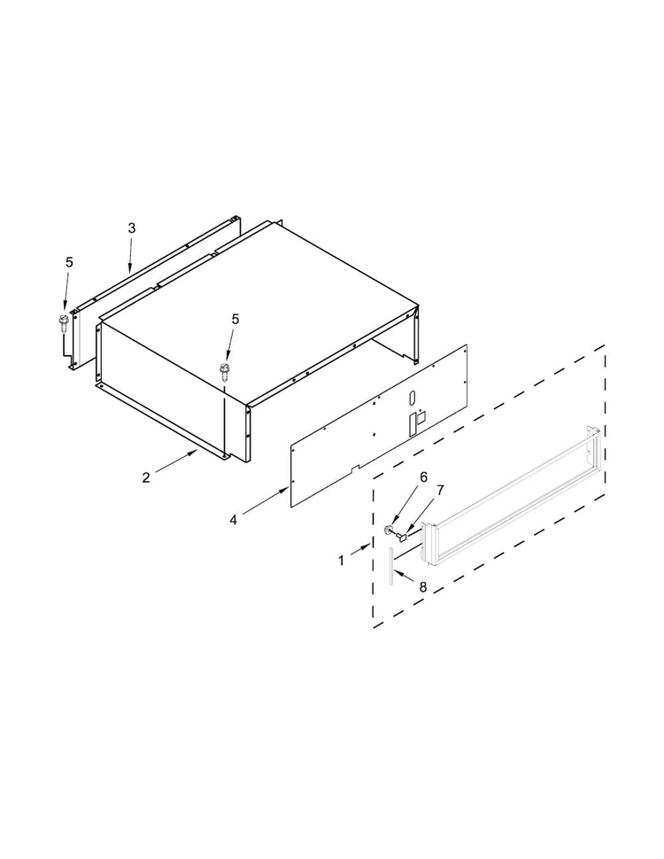 Top Grille And Unit Cover Parts Diagram and Parts List for KBFN502EPA00  KitchenAid Refrigerator