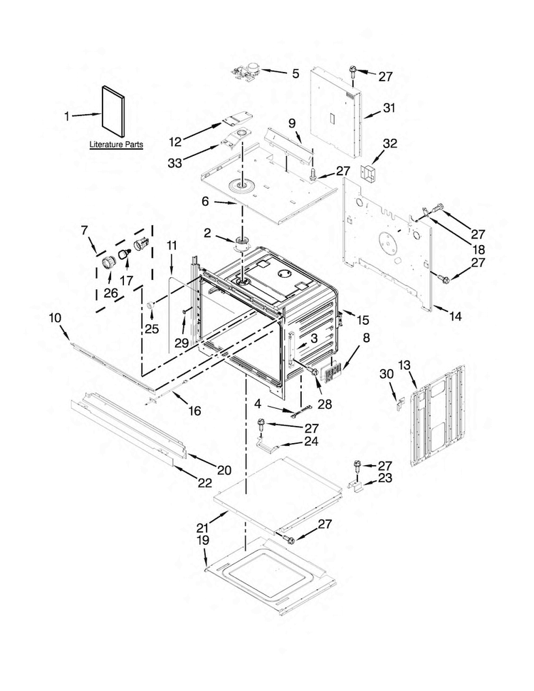 Oven Parts Diagram and Parts List for WOS92EC7AS03  Whirlpool Wall Oven