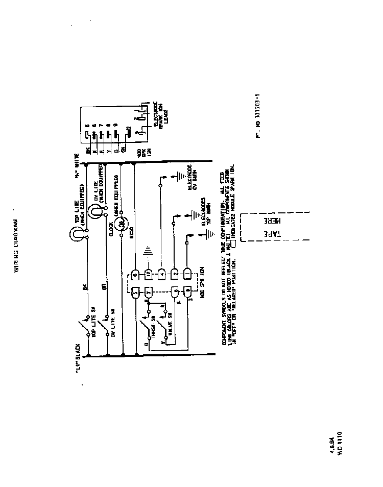 Wiring Diagram Diagram and Parts List for 1446*1A  Roper Range