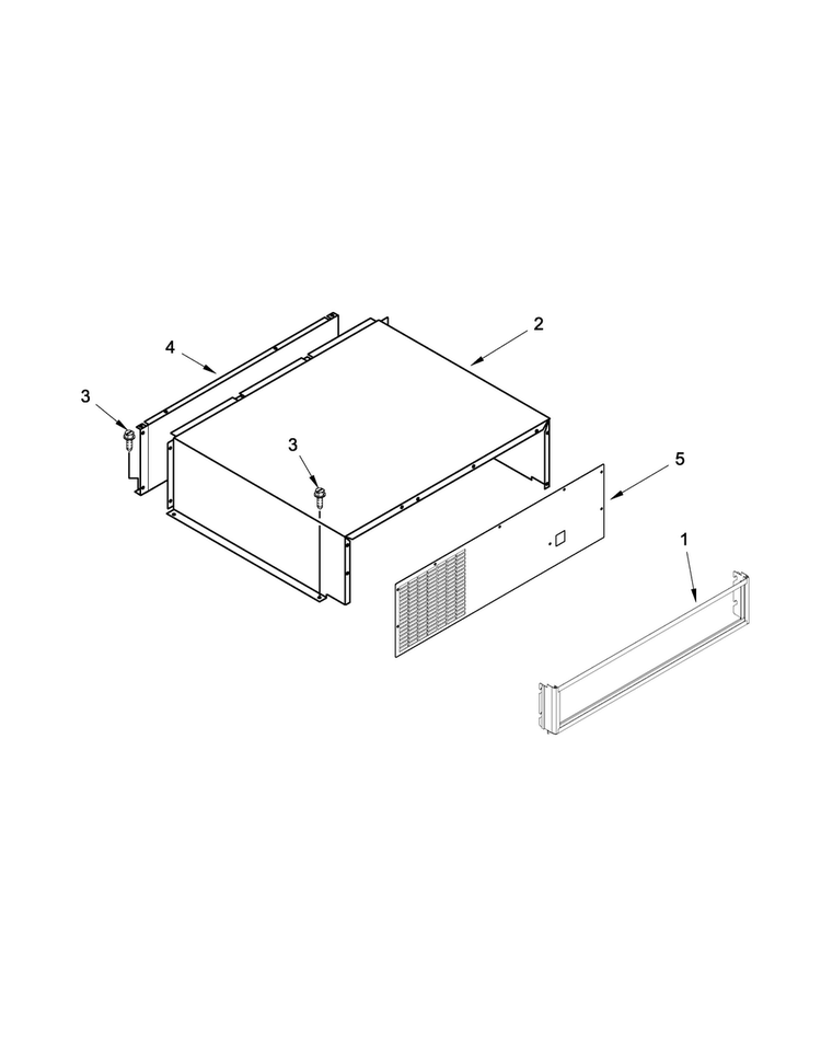 Top Grille And Unit Cover Parts Diagram and Parts List for KSSO42FTX18  KitchenAid Refrigerator