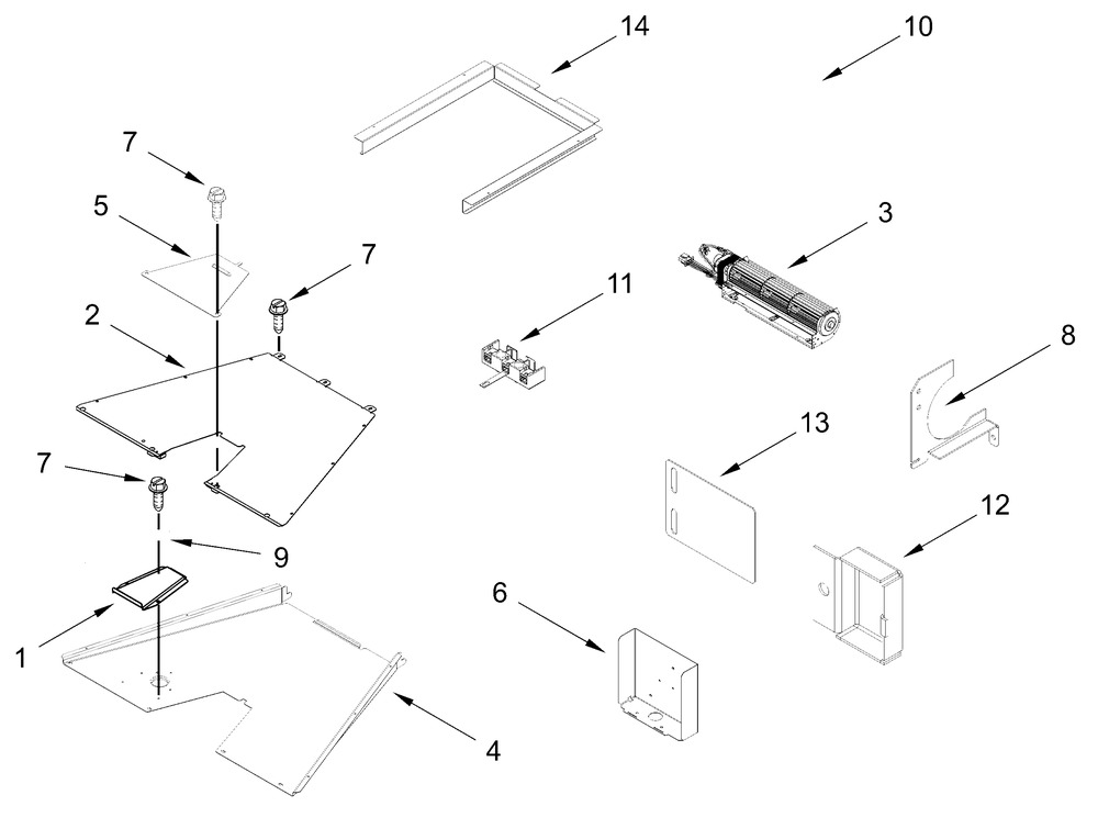 Venting Parts Diagram and Parts List for JPIFC736RM00  Whirlpool Range