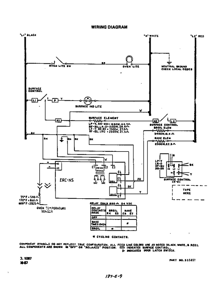 Wiring Diagram Diagram and Parts List for F7608*0  Roper Range
