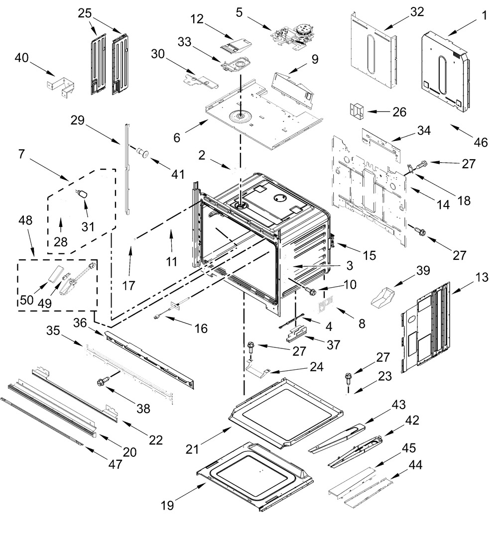 Oven Parts Diagram and Parts List for JOEDC730RM00  Whirlpool Wall Oven