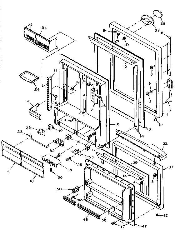 Door Parts Diagram and Parts List for 106W18GL  Kenmore Refrigerator