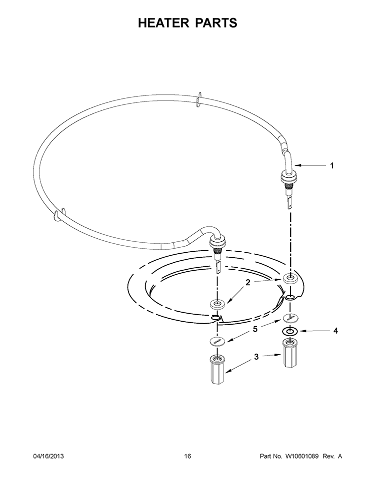 HEATER PARTS Diagram and Parts List for WDF780SLYB2  Whirlpool Dishwasher