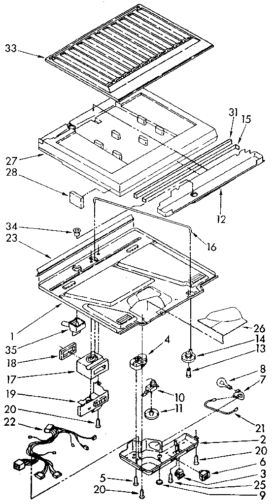 Compartment Separator Diagram and Parts List for ET18NKXSN05  Whirlpool Refrigerator