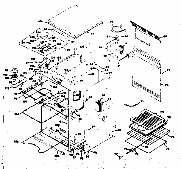 Body Section Diagram and Parts List for 8504277060  Kenmore Range