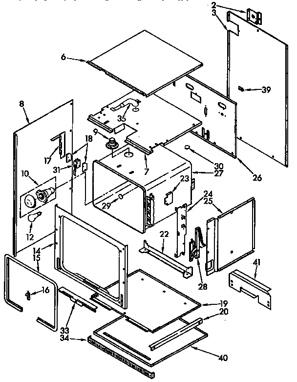 Oven Diagram and Parts List for KEDI141YBL0  KitchenAid Wall Oven