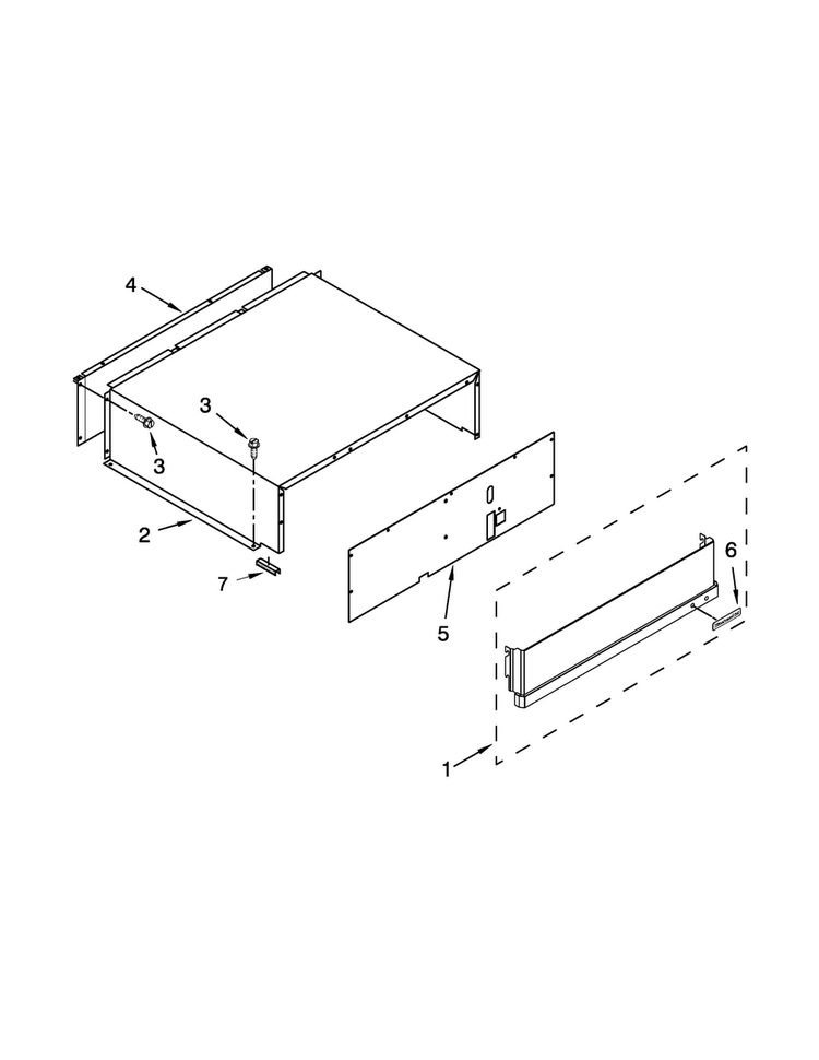 Top Grille And Unit Cover Parts Diagram and Parts List for KSSC42QVS10  KitchenAid Refrigerator