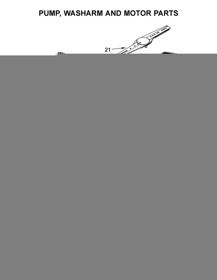Pump, Washarm And Motor Parts Diagram and Parts List for WDT995SAFM0  Whirlpool Dishwasher