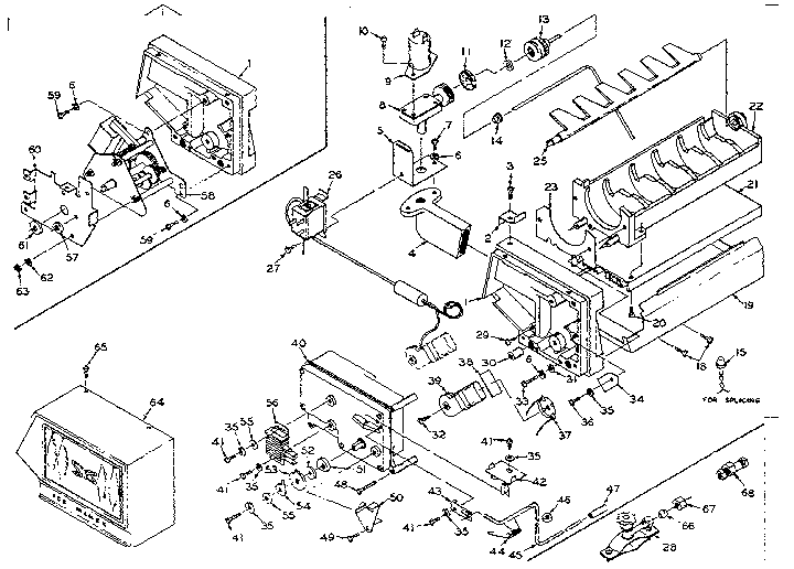 Ice Maker Parts Diagram and Parts List for 106R16G1M  Kenmore Refrigerator