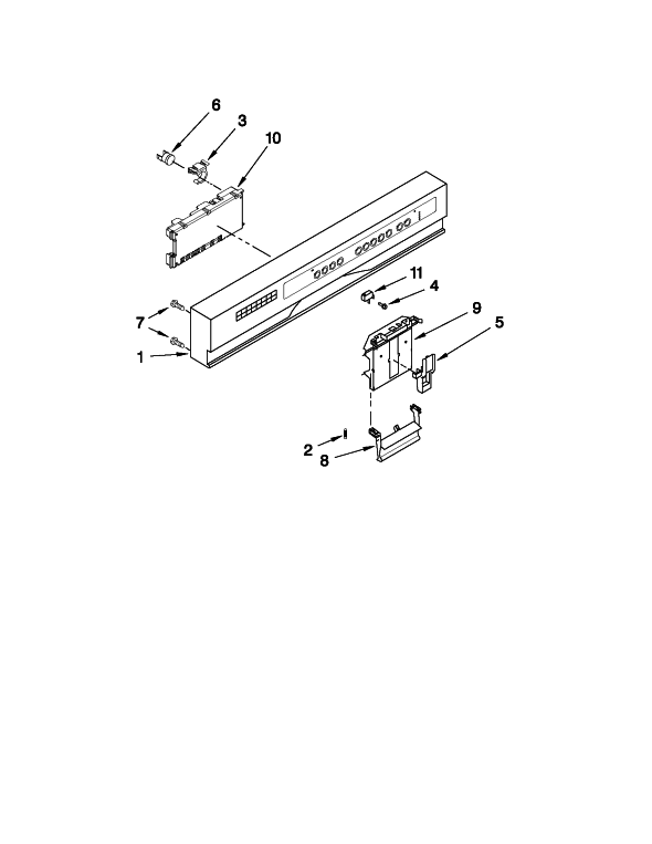 Diagram 8 Diagram and Parts List for KUDS30IVBS4  KitchenAid Dishwasher