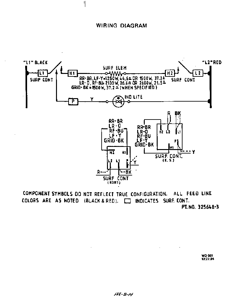 Wiring Diagram Diagram and Parts List for C3257*0  Roper Range
