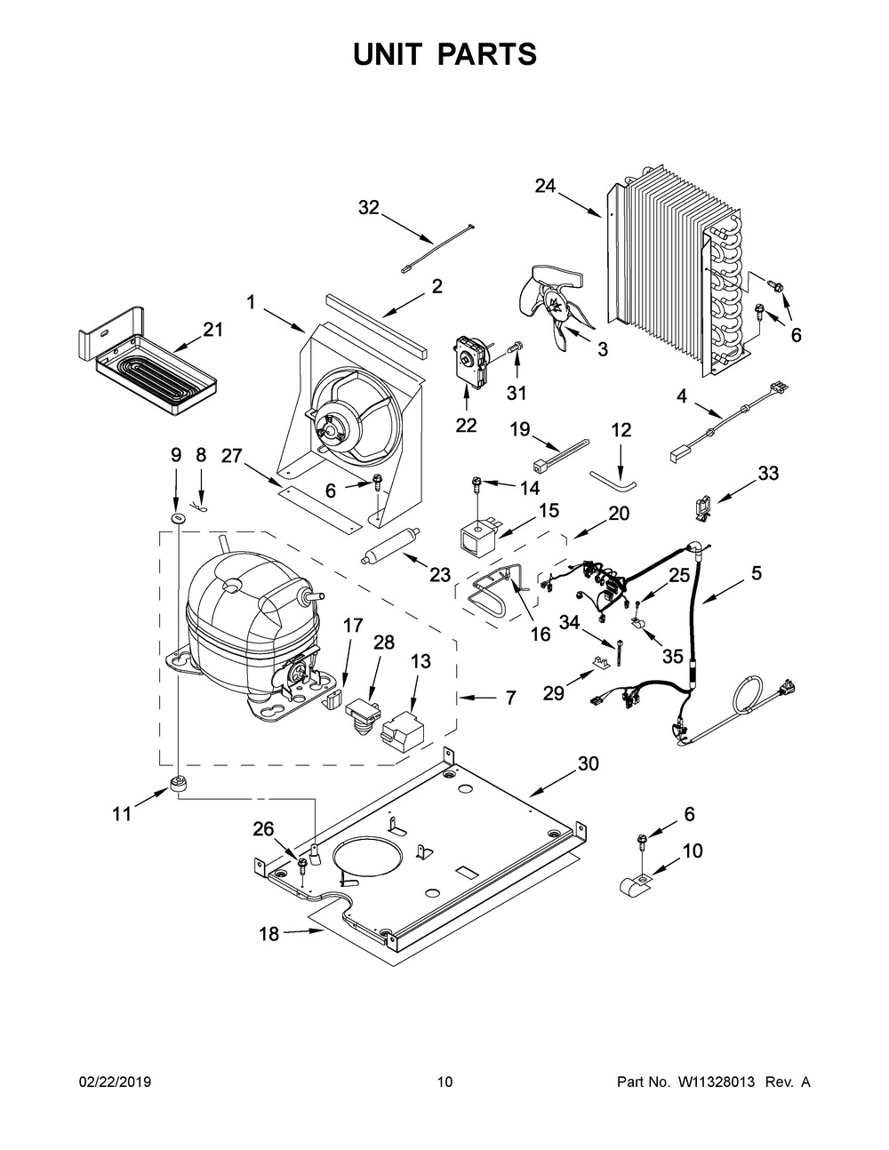 Unit Parts Diagram and Parts List for KUID308HPS00  Whirlpool Ice Maker