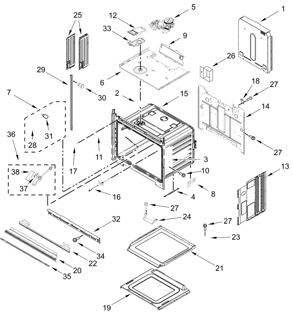 Oven Parts Diagram and Parts List for JOESC730RM00  Whirlpool Range