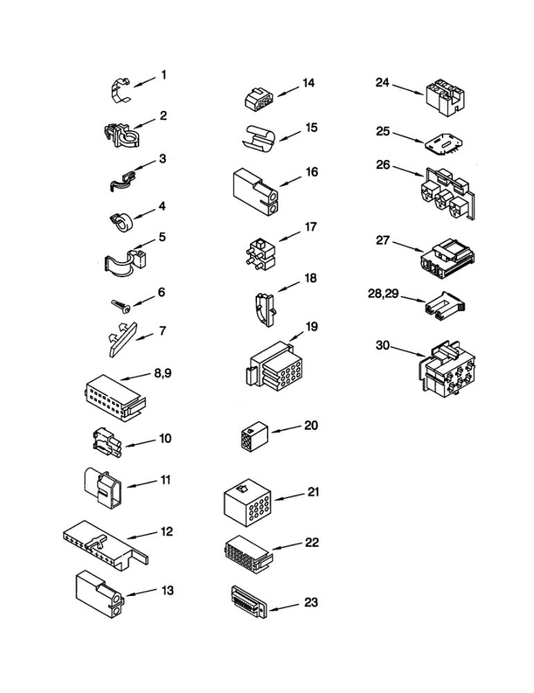 Wiring Harness Diagram and Parts List for 11021884001  Kenmore Washer