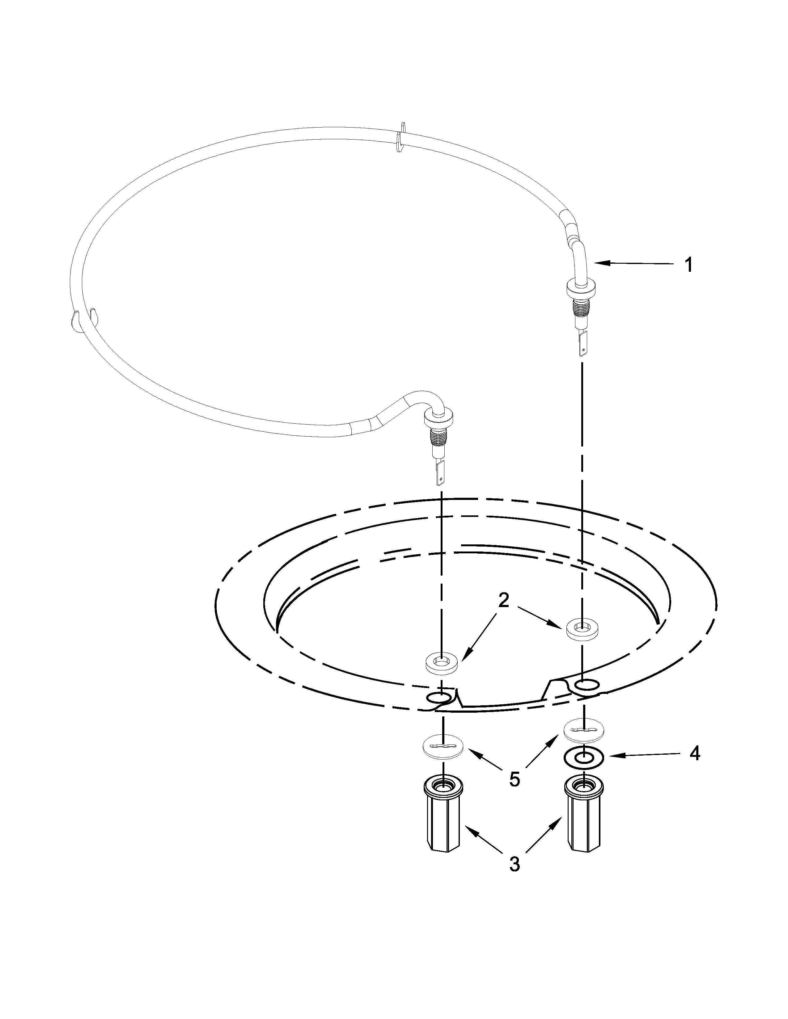 Heater Parts Diagram and Parts List for IUD8500BX1  Whirlpool Dishwasher