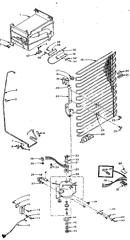 Unit Parts Diagram and Parts List for 106M12P-F  Kenmore Refrigerator