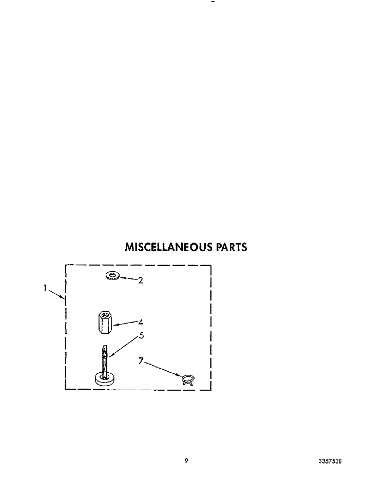 MISCELLANEOUS Diagram and Parts List for KAWE764WAL2  KitchenAid Washer