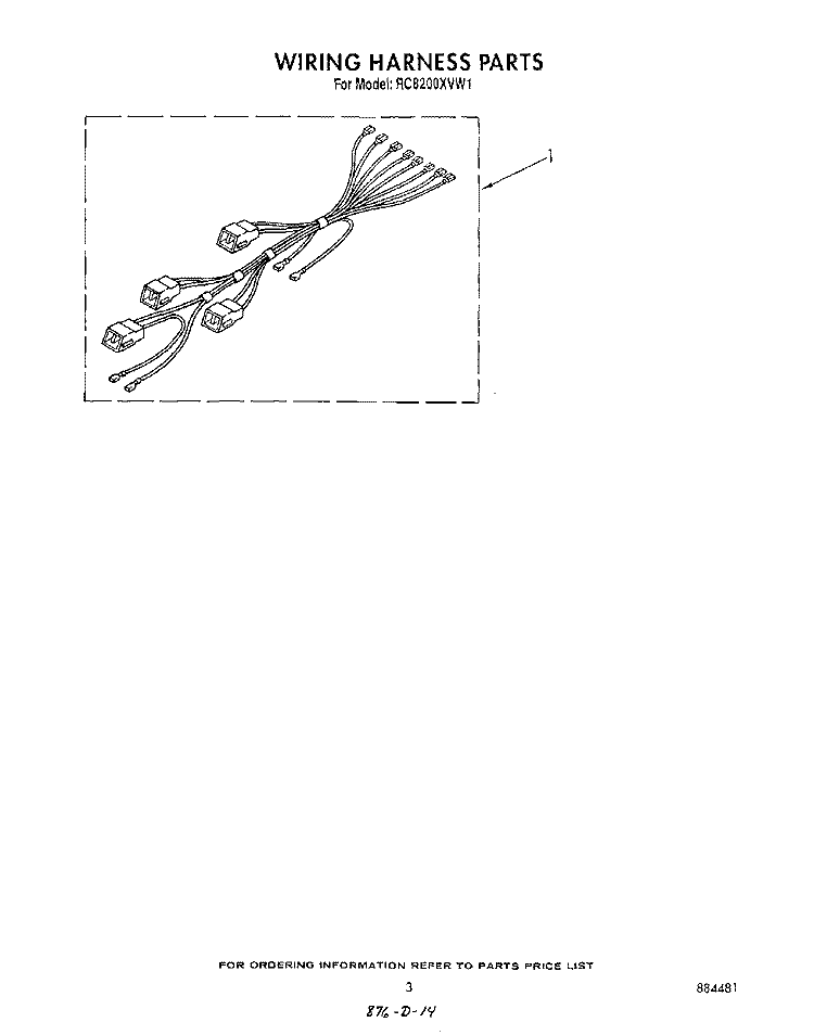 SECTION Diagram and Parts List for RC8200XVM1  Whirlpool Cooktop