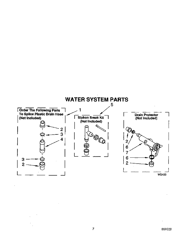 WATER SYSTEM Diagram and Parts List for LSV7244AN0  Whirlpool Washer