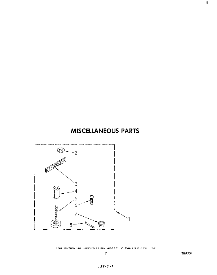 MISCELLANEOUS Diagram and Parts List for LA5550XPW3  Whirlpool Washer
