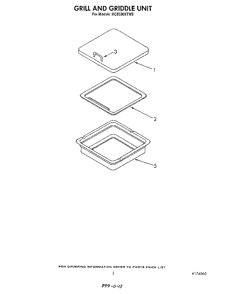 SECTION Diagram and Parts List for RC8536XTH0  Whirlpool Cooktop
