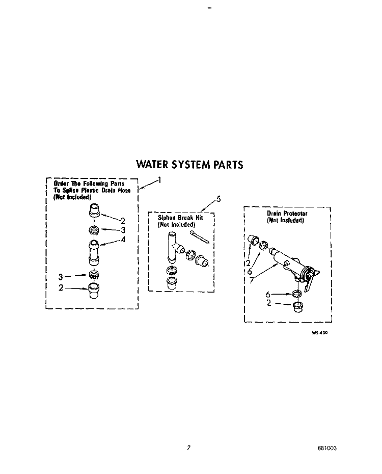 WATER SYSTEM Diagram and Parts List for TAWL650AW0  Estate Washer