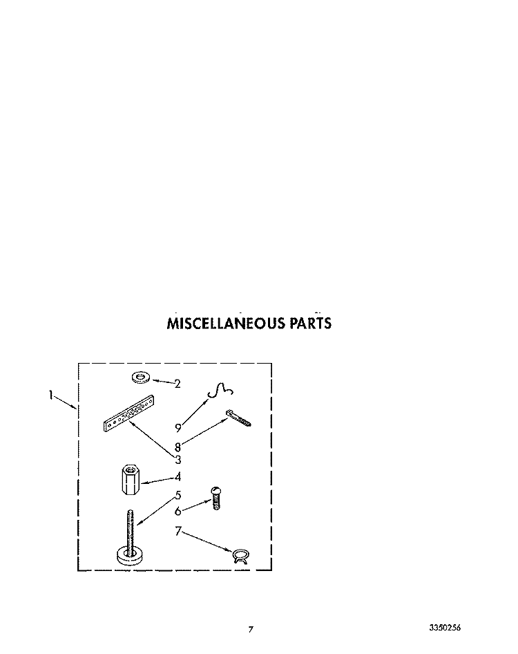MISCELLANEOUS Diagram and Parts List for LA9100XTG0  Whirlpool Washer