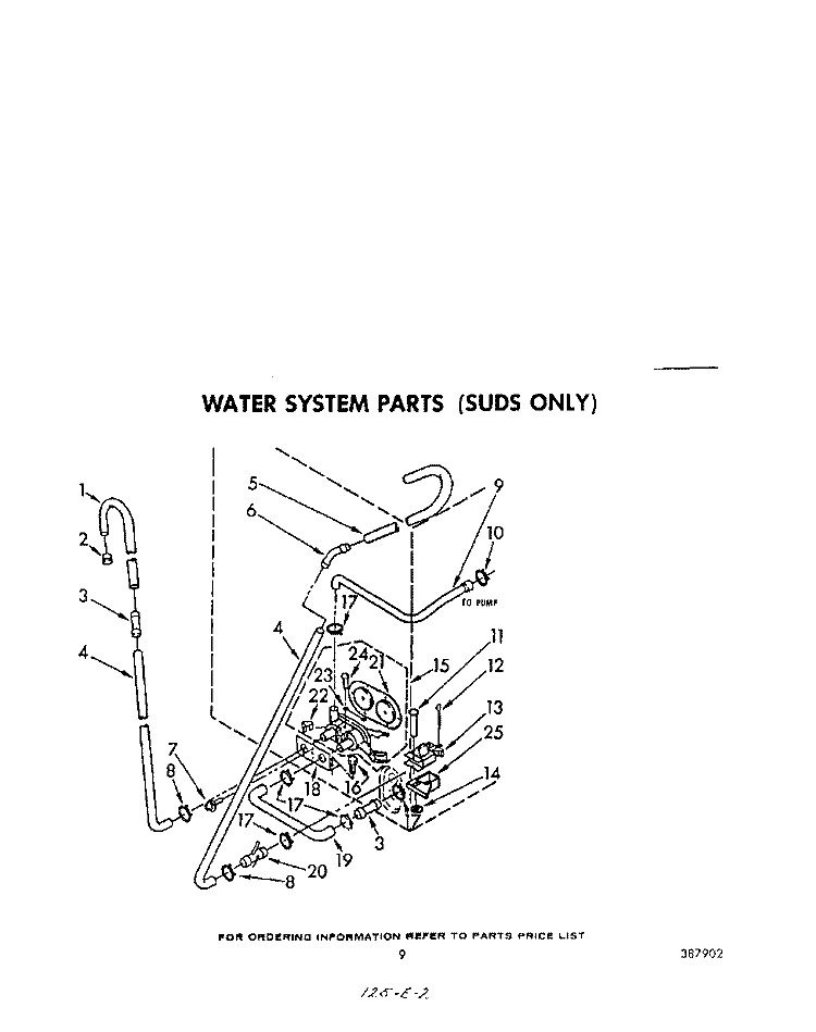 WATER SYSTEM (SUDS ONLY) Diagram and Parts List for LA7005XPW1  Whirlpool Washer