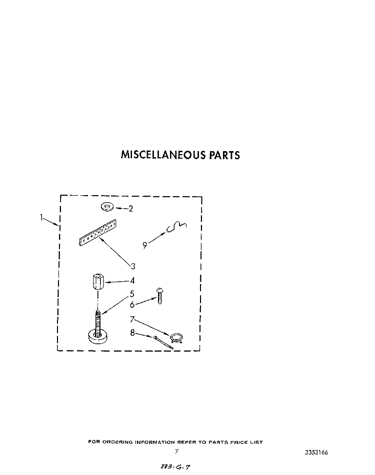 MISCELLANEOUS Diagram and Parts List for LA8400XWF0  Whirlpool Washer